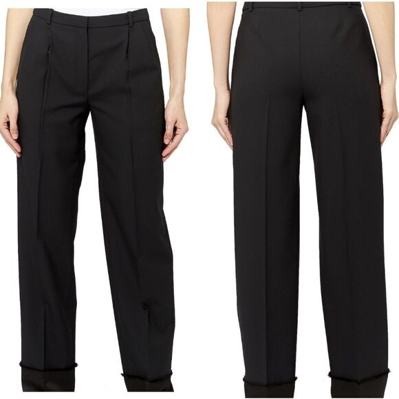 NWT THEORY C Wool Satin Hem Suit Trouser Pants J0901206 - Picture 1 of 8